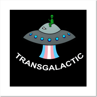 Transgalactic Trans Pride Alien Posters and Art